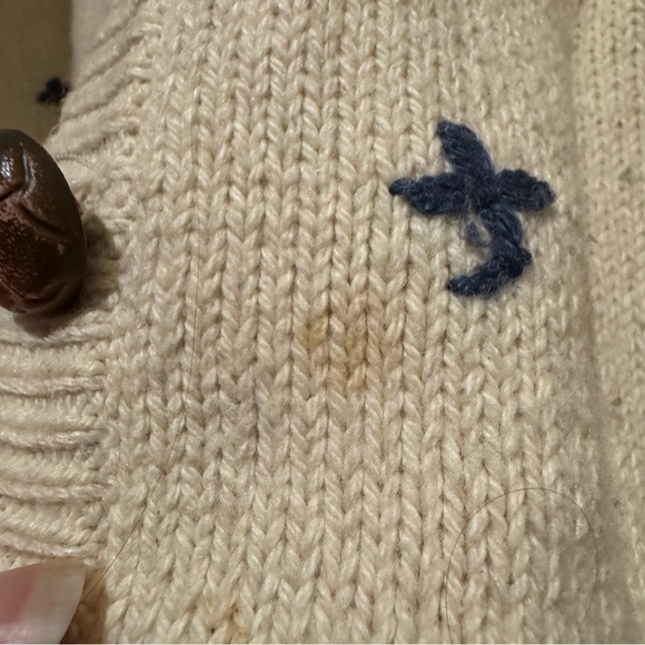Vintage Northern Reflections Wool Cardigan M Embroidered Apple Village Cottage - Picture 9 of 9